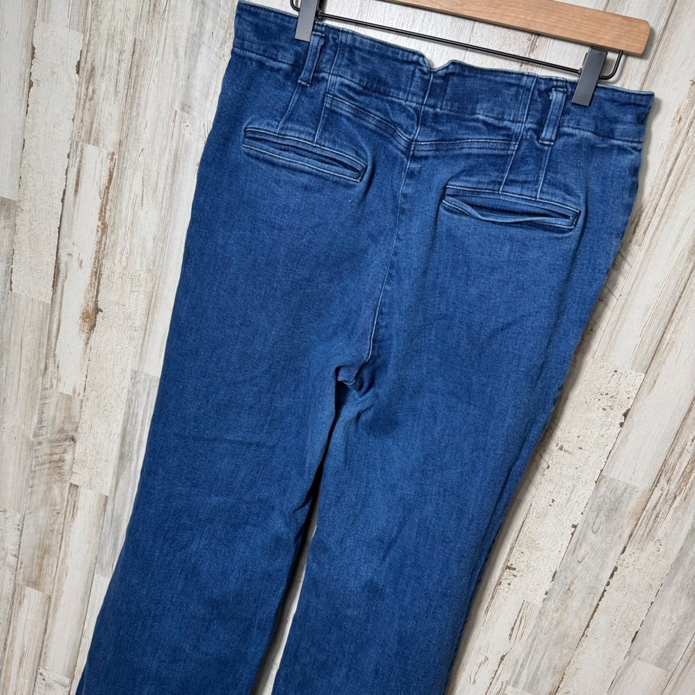 Maeve Anthropologie Bohemian‎ High Rise Tailored Flare Jeans Medium Wash Size 32